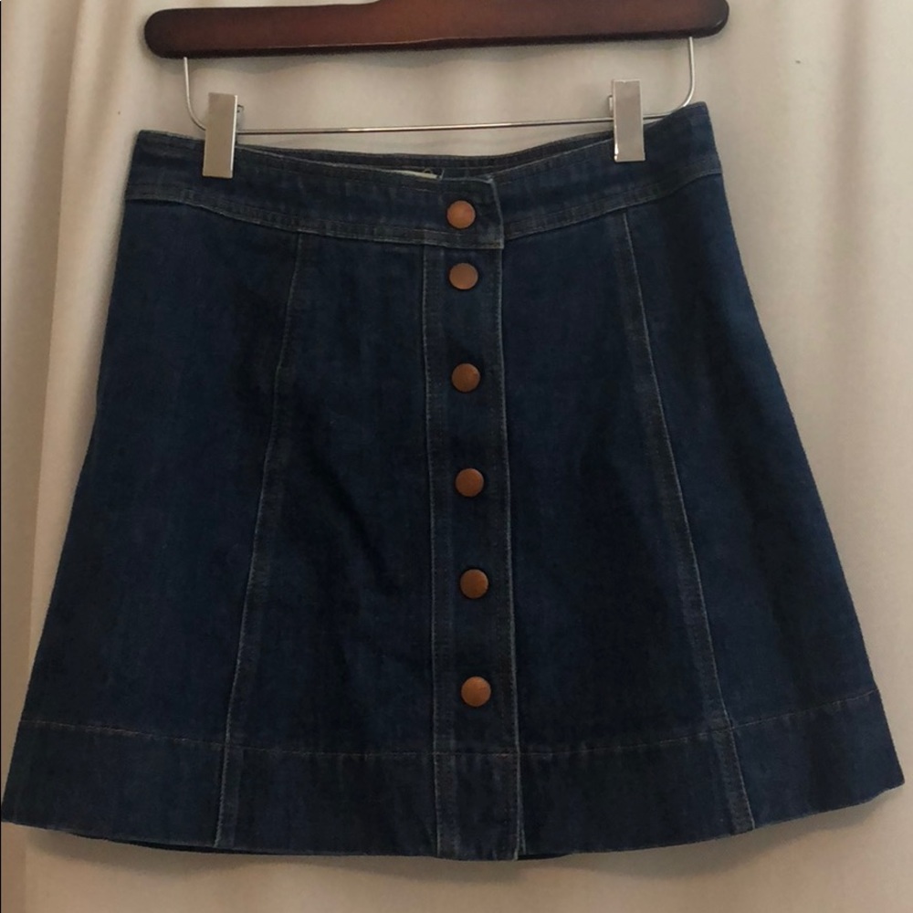 MADEWELL Denim Button Up Skirt